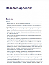 Can variation help to explain the rise in emergency admissions for children aged under five up to 2018/19?: Report Appendix